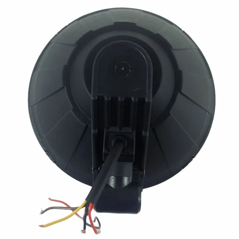 Комплект 2 Броя Халоген, Фар, Ø 225мм, 12V 24V, Крушка H1 + 6 LED ЛЕД Диода, E-Mark, За Камион, Трактор, Багер, Земеделски Машини и др. - 7