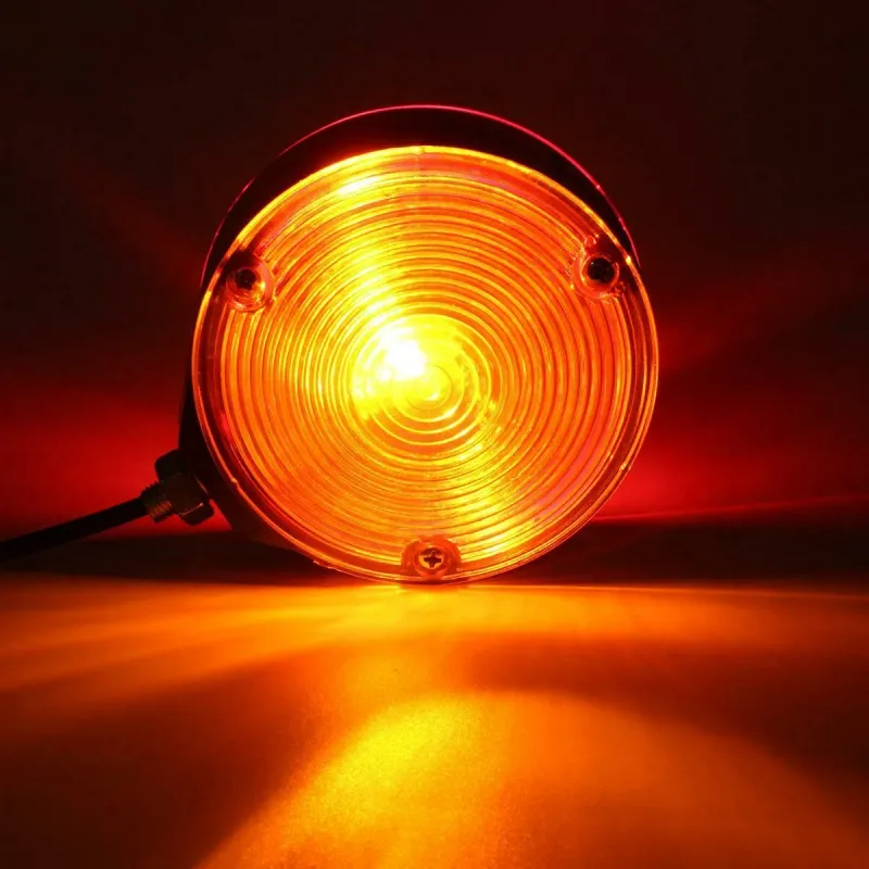 Комплект от 2 броя ЛЕД LED 24V габарит за огледало ОБЕЦИ за камион Scania Сканиа Volvo Волво MAN Ман DAF Даф Mercedes Мерцедес в оранжево-червено - 2