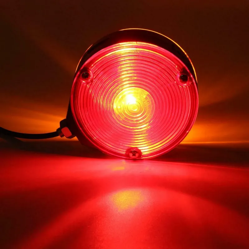 Комплект от 2 броя ЛЕД LED 24V габарит за огледало ОБЕЦИ за камион Scania Сканиа Volvo Волво MAN Ман DAF Даф Mercedes Мерцедес в оранжево-червено - 3