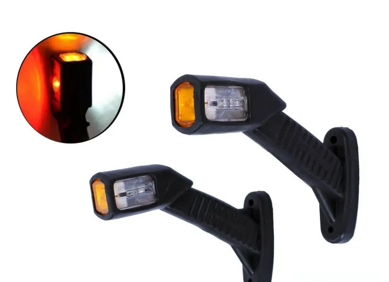 2 броя LED Диодни Странични Рогчета Маркери Габарити Светлини За Камион Тир Ремарке 12V - 2