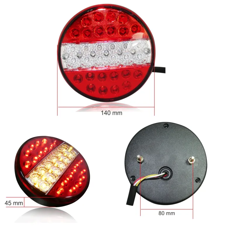 Комплект 2 Броя LED Диоден стоп тип хамбургер 12V 24V Волта бус камион ТИР ремарке - 3
