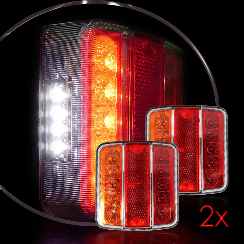Комплект LED Диодни Стопове 12V 24V Волта бус камион ТИР ремарке - 1