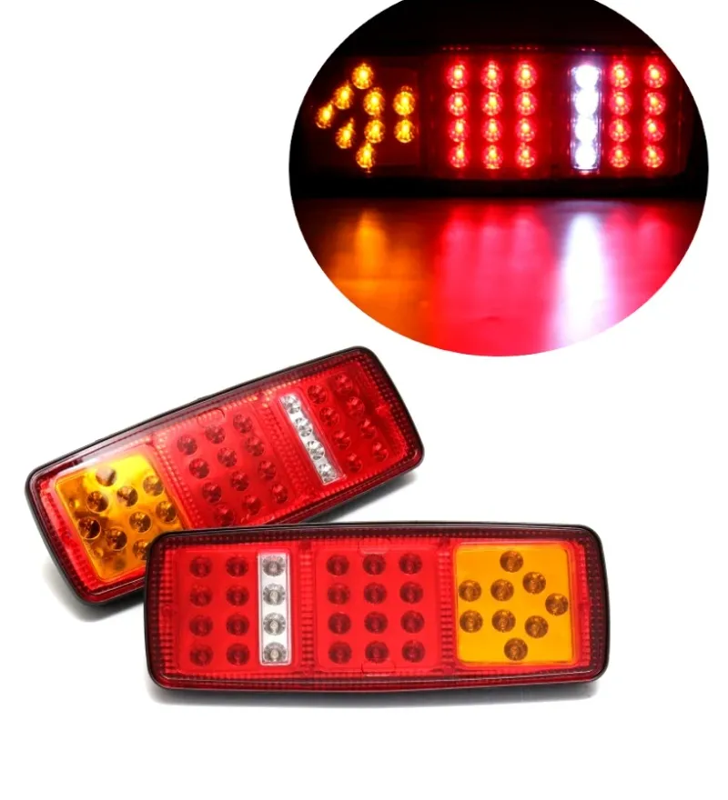 Комплект ЛЕД LED стопове с мигач, задна светлина 12V за камион бус ТИР, ремарке - 0