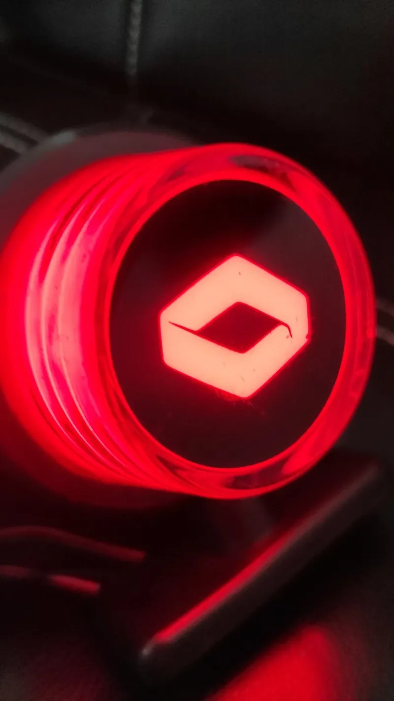 Комплект от 2 броя LED ЛЕД страничен габарит рогче 12 -24V оранжево - червено “old school” Неон Ефект с лого RNT - 3
