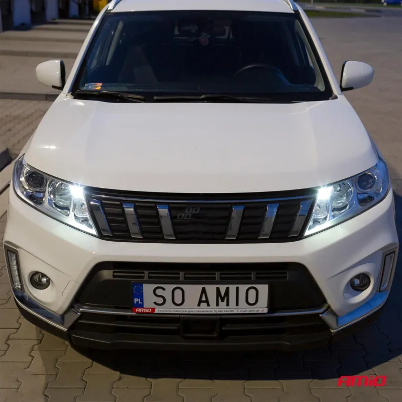 Комплект от 2бр. LED Лед Диодни Крушки За Габарит Т10 W5W Canbus 3014 24SMD 12V Бяла Светлина - 3