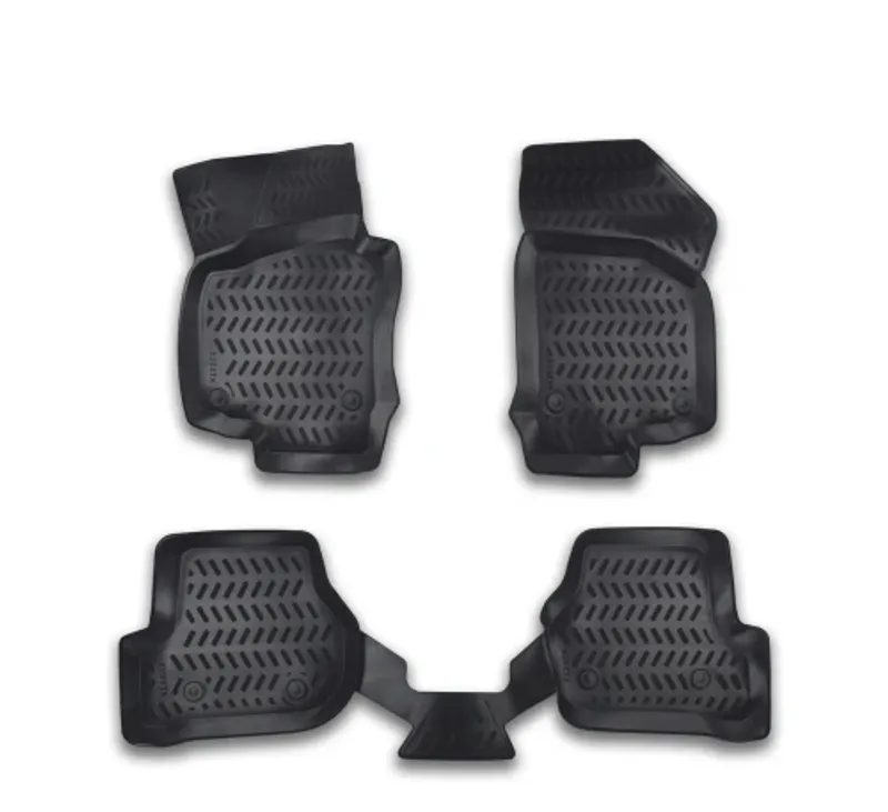 Комплект 4бр. 3D Гумени стелки за купе от TPE гума X-Series за VOLKSWAGEN VW GOLF 5, JETTA 5 2005-2010г. - 0
