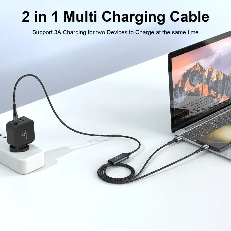 Кабел Phone Planet 2в 1 - Type C-CC 1.2m 100W - 1