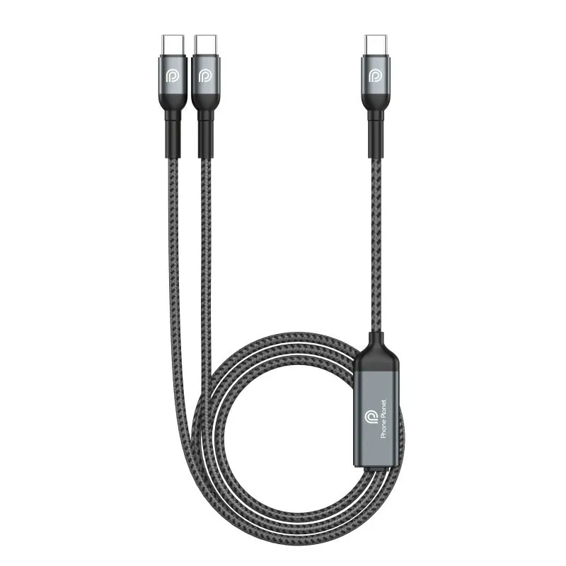 Кабел Phone Planet 2в 1 - Type C-CC 1.2m 100W - 0