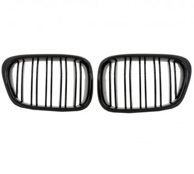 Двойни Бъбреци Решетки За БМВ BMW E39 1995 - 2003г. Черен Гланц Лак - 5