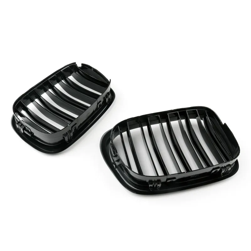 Двойни Бъбреци Решетки За БМВ BMW E39 1995 - 2003г. Черен Гланц Лак - 6
