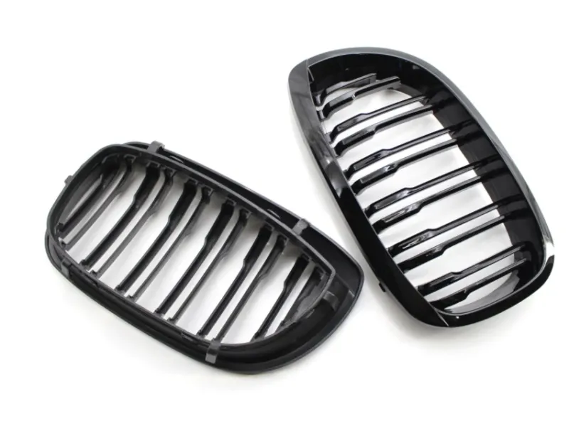 Бъбреци Решетки за БМВ BMW E46 Facelift Фейслифт 2002-2005 Черен Гланц - 2