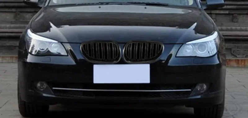 Двойни Бъбреци Решетки За БМВ 5-Серия BMW E60 E61 Черен Гланц Лак М5 2003 - 2011 - 4