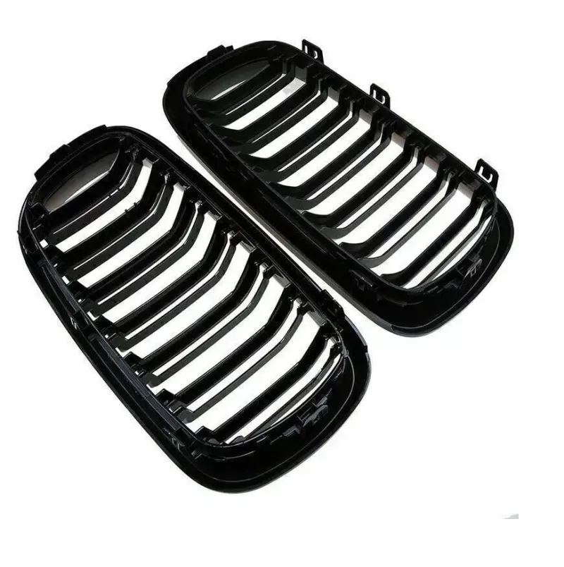 Двойни Бъбреци Решетки За БМВ BMW X5 X6 F15 F85 F16 F86 2014+ Черен Гланц Лак - 14