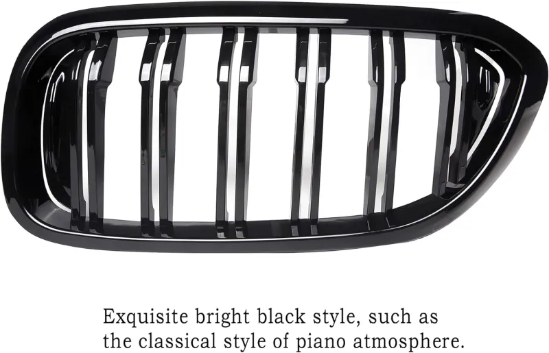 Двойни Бъбреци Решетки За BMW 5 Series БМВ 5-та Серия G30 G31 G38 2017-2019г. 520i, 523i, 528i, 530i, 535i, 550i, 520d, 530d, 530e, 530eX, 530iX, 550iX (xDrive), 540dXЧерен Гланц Лак - 8