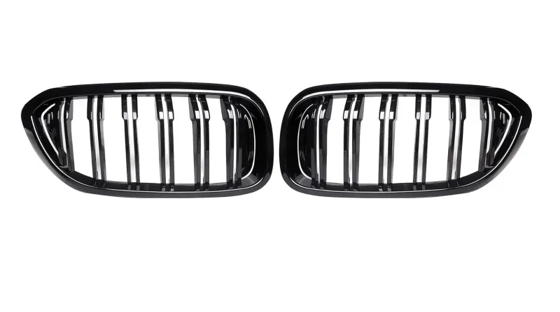 Двойни Бъбреци Решетки За BMW 5 Series БМВ 5-та Серия G30 G31 G38 2017-2019г. 520i, 523i, 528i, 530i, 535i, 550i, 520d, 530d, 530e, 530eX, 530iX, 550iX (xDrive), 540dXЧерен Гланц Лак - 10
