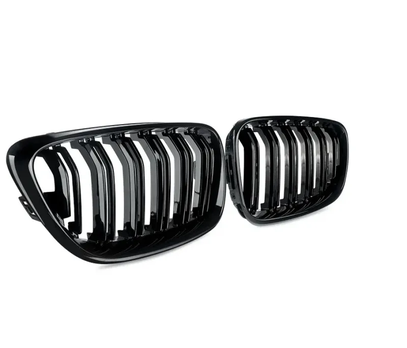 Двойни Бъбреци Решетки За БМВ BMW F22 F23 F24 F27 E87 2012г.-2018г. Черен Гланц Лак - 1