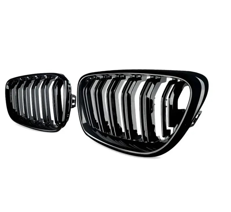 Двойни Бъбреци Решетки За БМВ BMW F22 F23 F24 F27 E87 2012г.-2018г. Черен Гланц Лак - 2