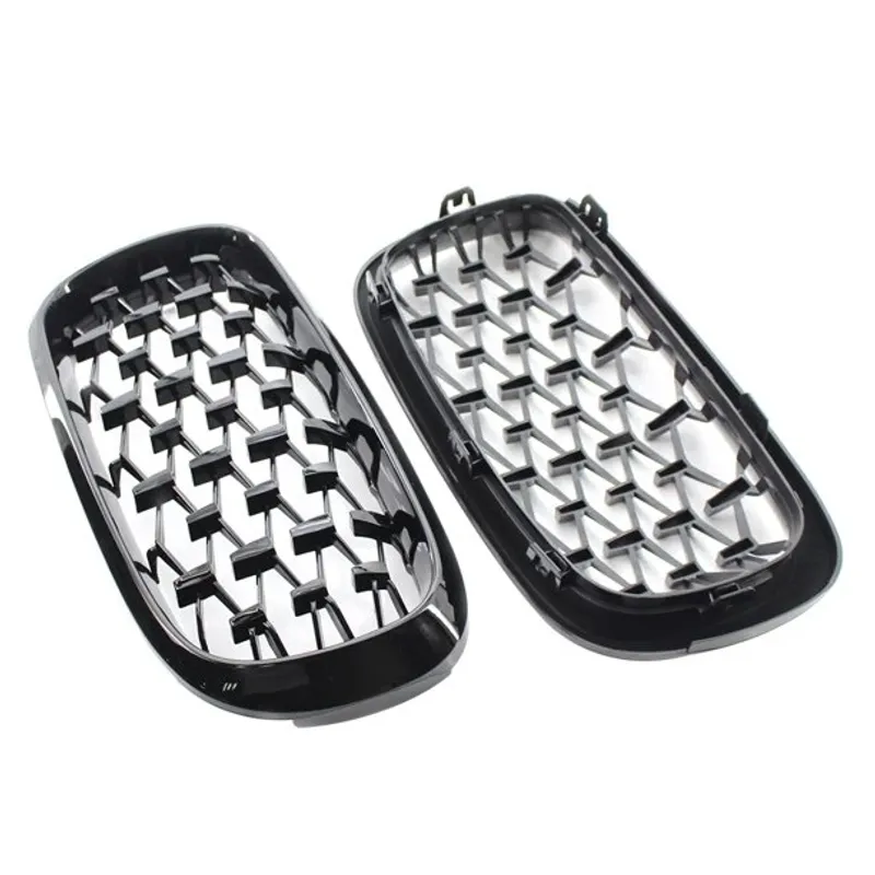 Бъбреци Решетки за BMW X5 E70 / X6 E71 (2007-2013)Diamond Style Черен Гланц - 5