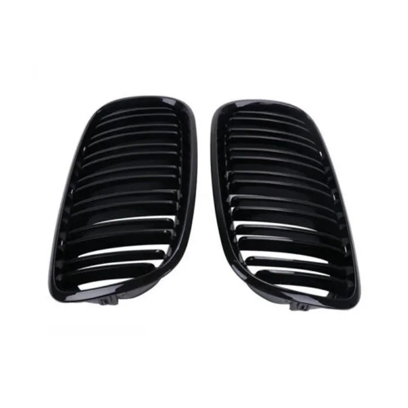 Двойни Бъбреци Решетки За БМВ BMW X5 X6 E70 E71 E72 2007-2014 Черен Гланц Лак - 1