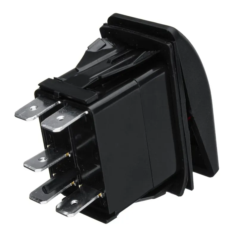 Копче, Бутон, За Вграждане, за LED Лед Бар, Халоген, Светлини, 12V - 24V, Надпис  ROOF LED LIGHT BAR , Синя Светлина - 3