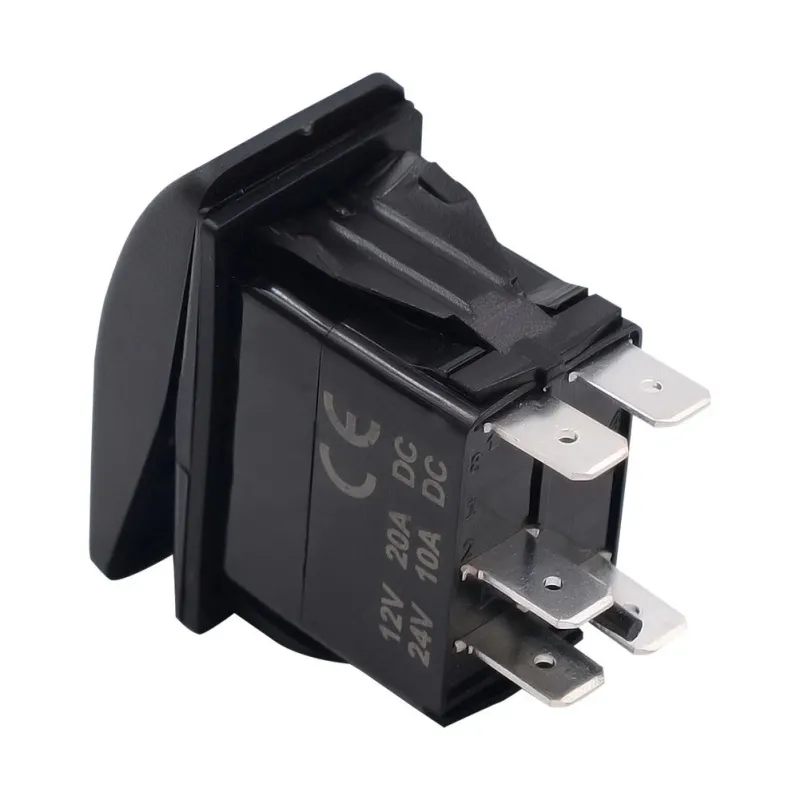 Копче, Бутон, За Вграждане, за LED Лед Бар, Халоген, Задни Светлини, 12V - 24V, Надпис  REAR LIGHTS , Синя Светлина - 3