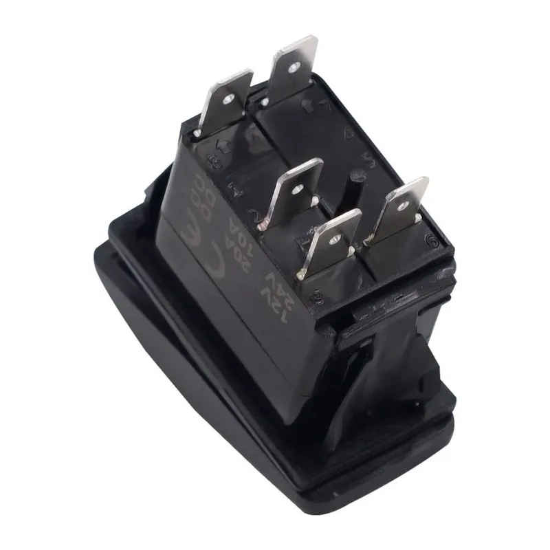 Копче, Бутон, За Вграждане, за LED Лед Бар, Халоген, Задни Светлини, 12V - 24V, Надпис  REAR LIGHTS , Синя Светлина - 4