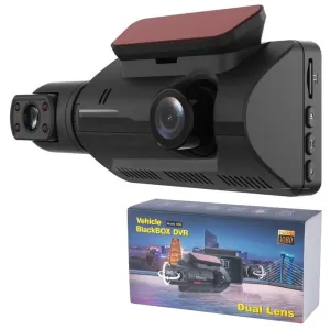 Авторегистратор видeорегистратор записваща видеокамера за автомобил Full HD 1080P 2 камери + 32 GB Micro SD Card карта с памет 85 x 50 mm