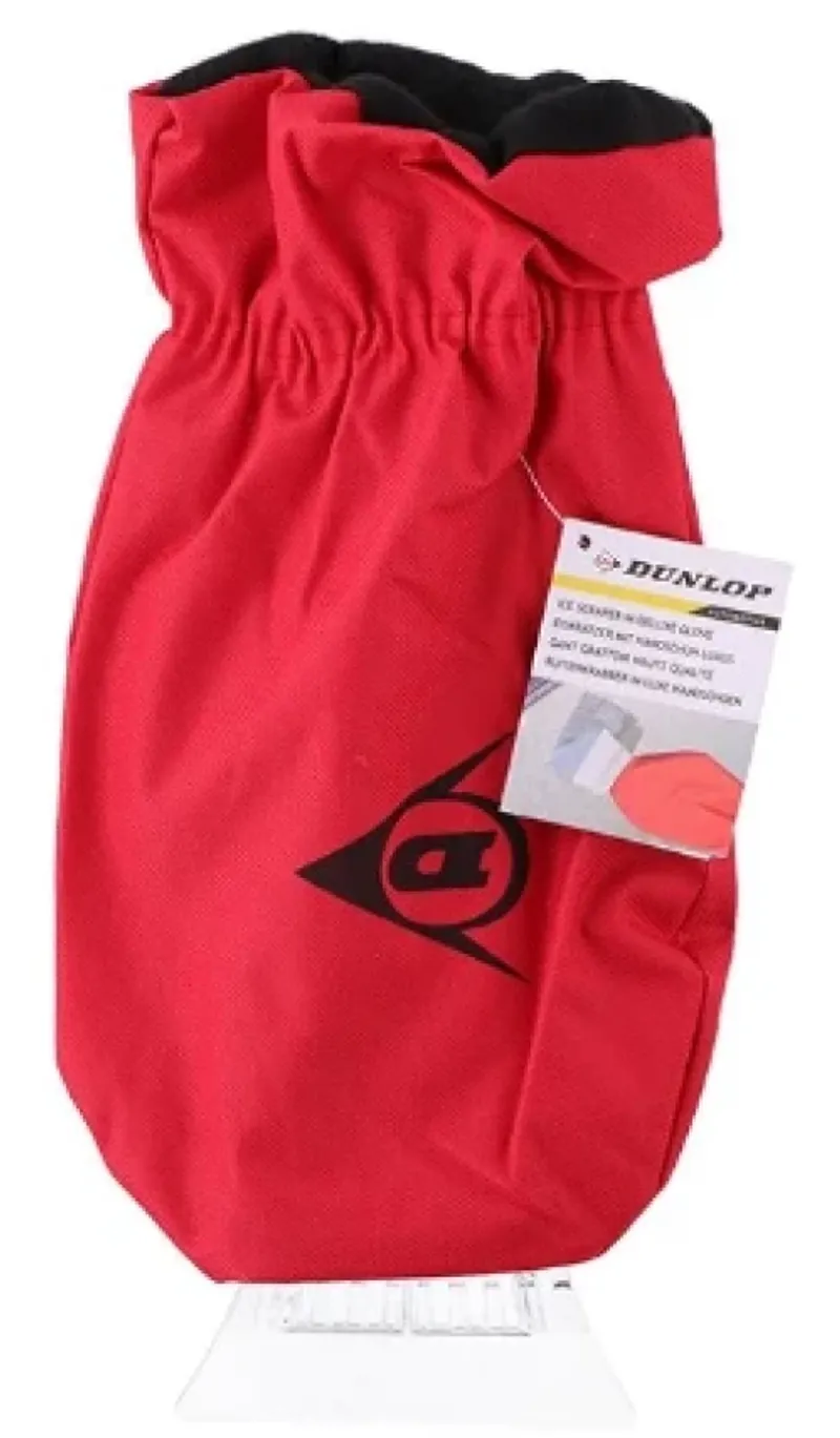 Стъргалка за лед с ръкавица червена Dunlop - 0