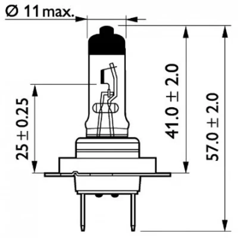 1 брой халогенна крушка H7 Х7 24V 70W Philips - 1