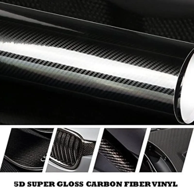5D Декоративно автомобилно фолио 1.52 X 18M черен карбон BLACK CARBON - 0