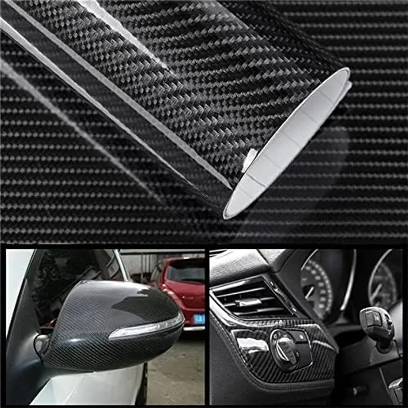 7D Декоративно автомобилно фолио 1.52 X 18M черен карбон BLACK CARBON - 1
