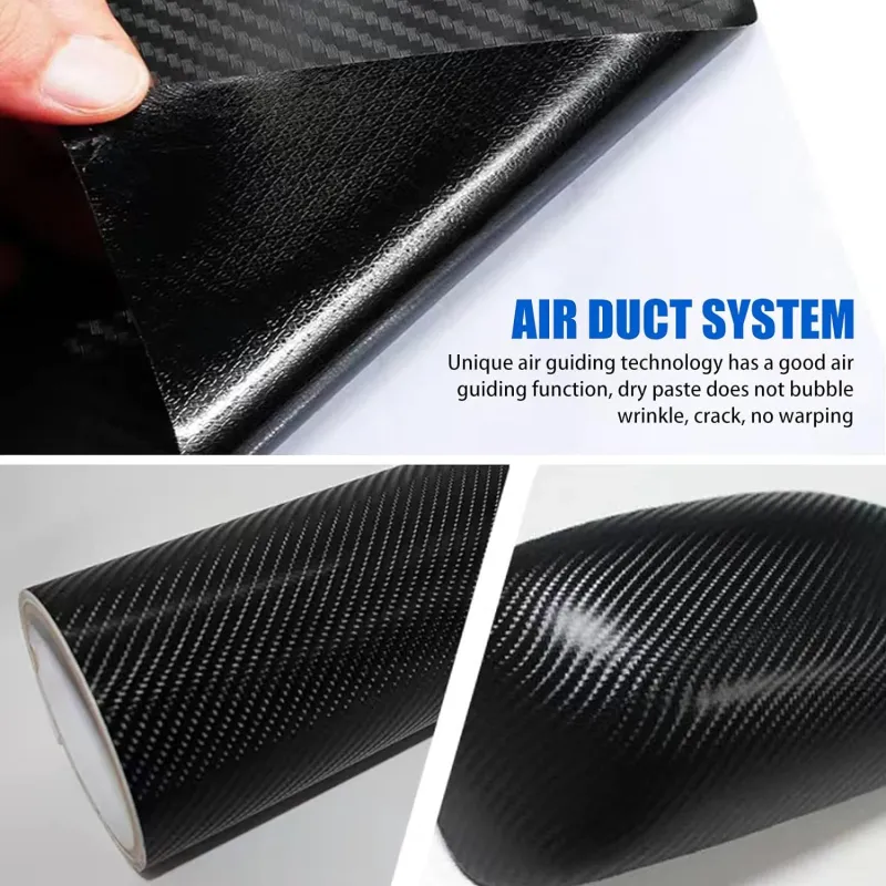 9D Декоративно автомобилно фолио 1.52 X 18M черен карбон BLACK CARBON - 8