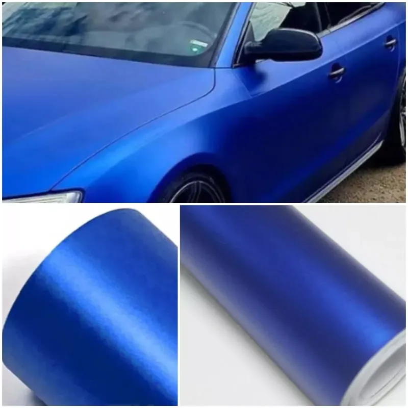 Синъо Матирано Декоративно автомобилно фолио 1.52 X 18M Blue Matte Vinyl Wrap - 5