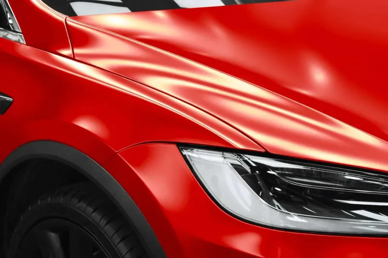 Червено Матирано Декоративно автомобилно фолио 1.52 X 18M Red Matte Vinyl Wrap - 1