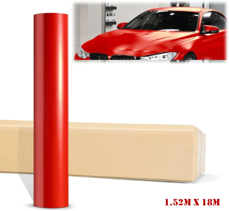 Червено Матирано Декоративно автомобилно фолио 1.52 X 18M Red Matte Vinyl Wrap - 4