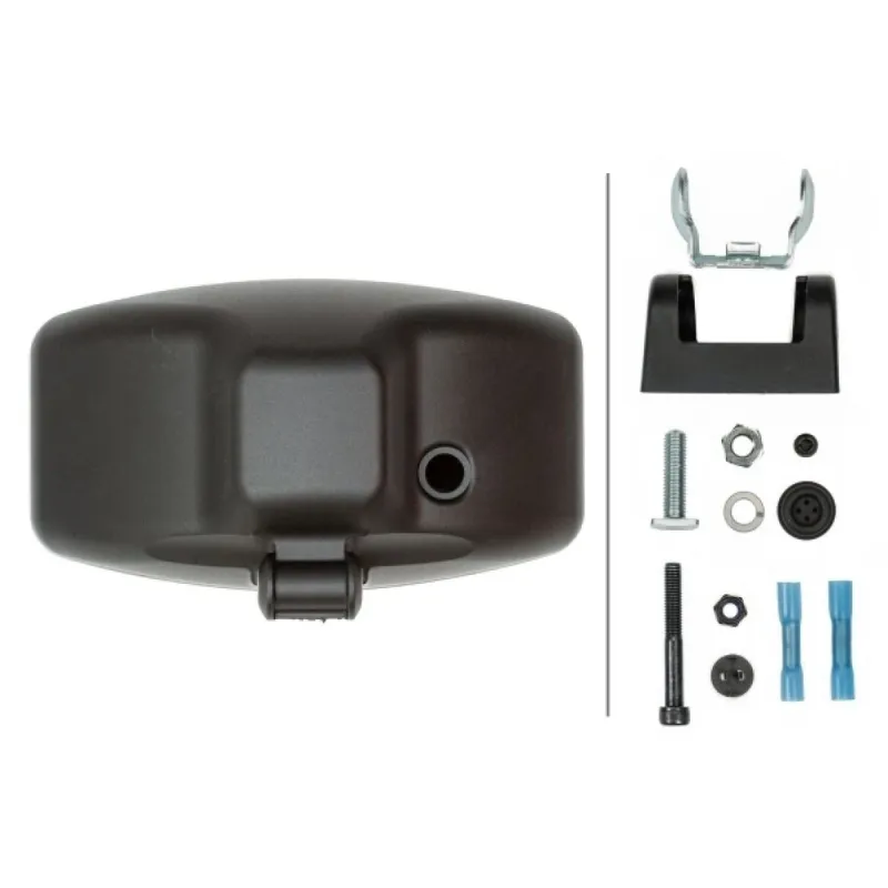 Един 1 Брой Халоген, Фар, 265mm X 161mm, 12V 24V, Крушка H7 + 6 LED ЛЕД Диода, E-Mark, За Камион, Трактор, Багер, Земеделски Машини и др. - 12