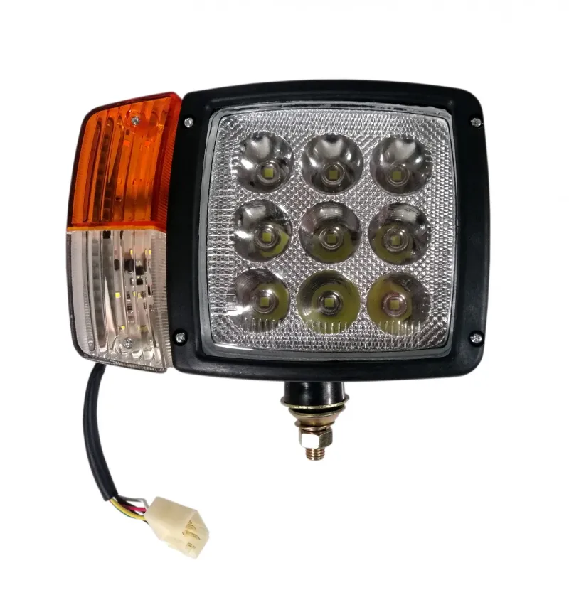 Комплект LED Фарове с Мигач, Габарит, Подходящ за Трактор, Комбайн, Багер, Снегорин и др - 9 диода 27W 12-24V 2200-2700 lm - 2