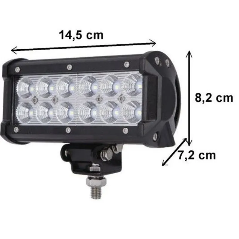Универсален Лед LED Халоген Фар Работна Лампа 12V - 24V за автомобил офроуд бус ван камион - 0