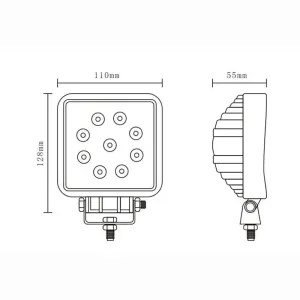 9 LED 27W Халоген Водоустойчива Светлина Работна Лампа 10-30V за Ролбар АТВ, Джип