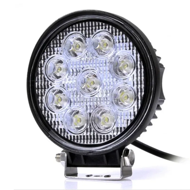 Универсален 27W Лед LED Халоген Фар Работна Лампа 12V - 24V за автомобил офроуд бус ван камион - 0