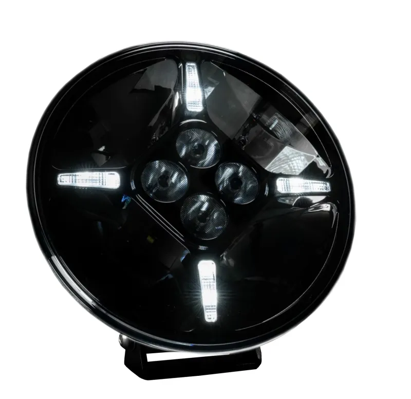 1 брой LED Диоден Халоген Фар с DRL бяло-жълт Ø 218 мм 12V-24V 120W Dark knight За Джип Камион Трактор Багер Земеделски Машини и др. - 6