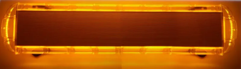 Мощна аварийна сигнална лампа 98 см LED ЛЕД блиц маяк буркан лед бар 12-24V със 16 режима на работа жълта за пътна помощ платформа снегорин багер бус ван и др. - 2