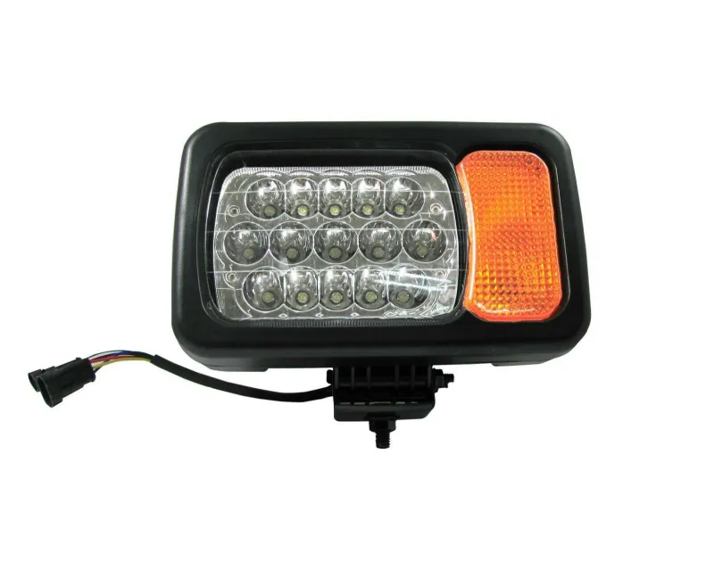 Комплект LED фарове - къси / дълги светлини, мигач, рефлектор - подходящ за трактор, комбайн, багер и др - 16 диода - 2