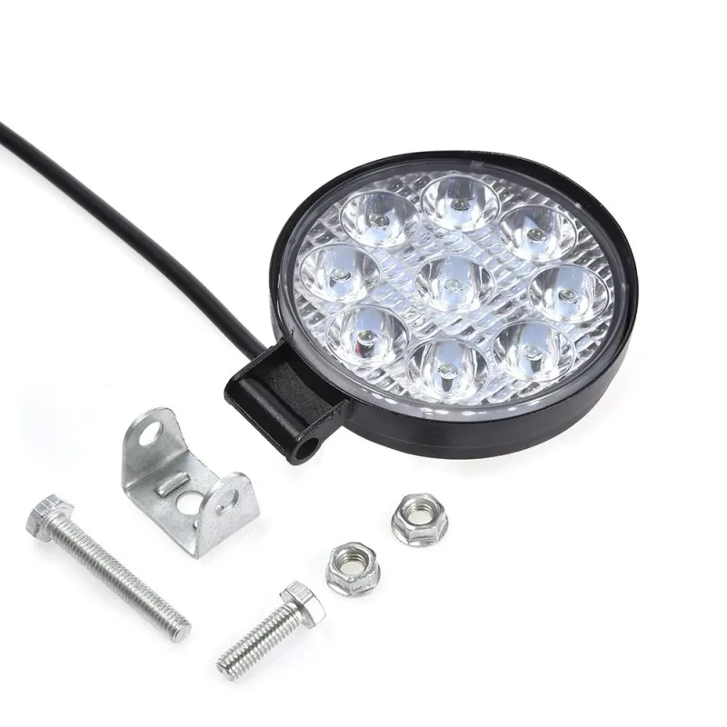 Комплект от 2бр. Мини Лед LED Диоден Фар Халоген Дневни Светлини 12V - 24V за автомобил офроуд бус ван камион - 10
