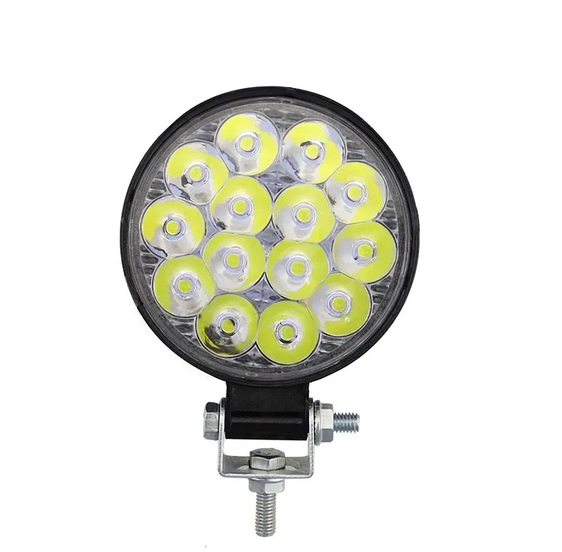 Комплект от 2бр. 42W Мини Лед LED Диоден Фар Халоген Дневни Светлини 12V - 24V за автомобил офроуд бус ван камион - 6