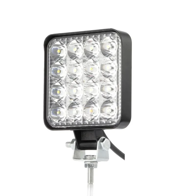 Комплект от 2бр. 48W Мини Лед LED Диоден Фар Халоген Дневни Светлини 12V - 24V за автомобил офроуд бус ван камион - 10