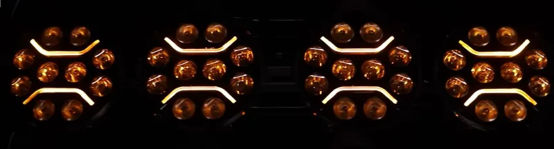 LED + DRL Диоден Халоген Фар Бял Оранжев Габарит Ø 230 мм 12V 24V за джип камион трактор багер земеделски машини и др. - 13