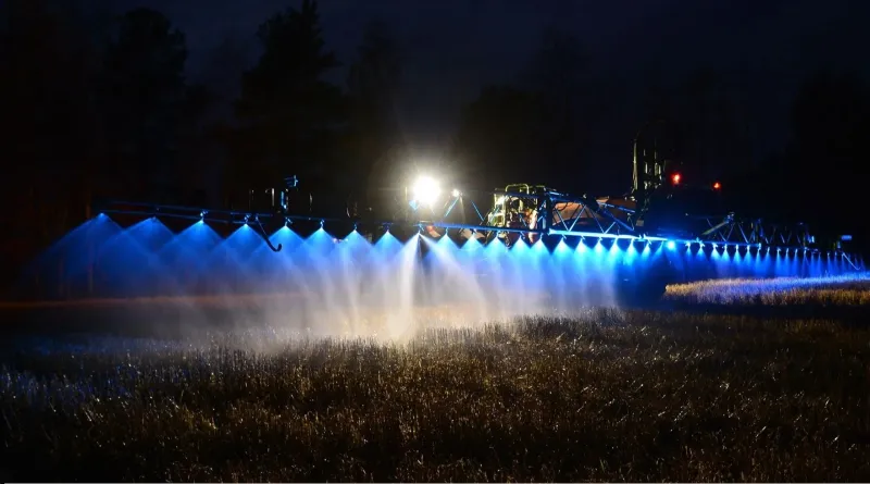 Led Лед работно осветление за щангата на пръскачка струйна лампа фар прожектор халоген синя светлина 12V-24V - 11
