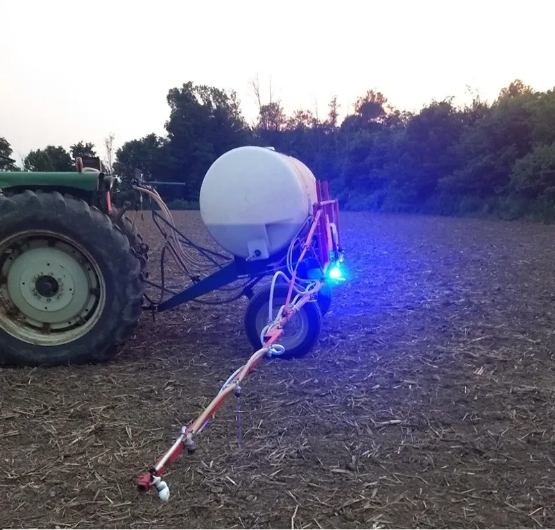 Led Лед работно осветление за щангата на пръскачка струйна лампа фар прожектор халоген синя светлина 12V-24V - 12