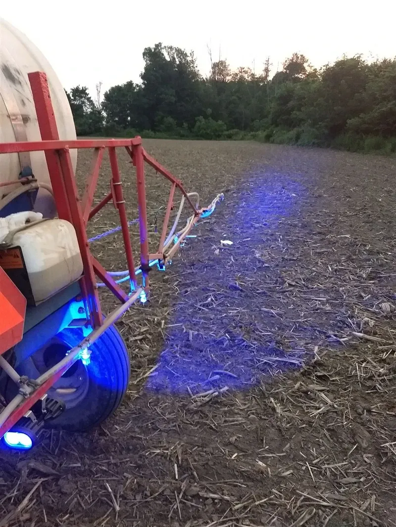 Led Лед работно осветление за щангата на пръскачка струйна лампа фар прожектор халоген синя светлина 12V-24V - 13